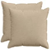 vidaXL Prevleka za blazino 2 kos HOUTEN Taupe 55 x 55 cm korduroy