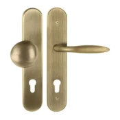 Varnostna armatura TWIN DAVID NICOL brez pokrova (medenina bron), levi ročaj/ročaj, Odprtina za cilindrični vložek PZ, Twin ABR (patinirana medenina), 72 mm