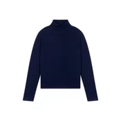 JUST CASHMERE Pulover Ava vijolično modra