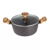 Bergner VEČPLASTENI LONEC 24 cm S POKROVOM BERGNER BG-56037 OGLJE