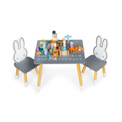Set dječji stol i stolice Ecotoys® - sivi BESPLATNA DOSTAVA
