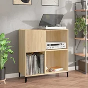 Vidaxl Omarica za gramofonske plošče hrast sonoma 84,5x38x89 cm les