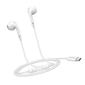 OEM Mayaxess, Žične USB-C slušalke za iPhone 15 Pro z vgrajenim mikrofonom, Bela, (5000299360)