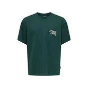 Only & Sons Junior Majica OSJCOLE FOOD kremna / temno zelena