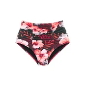 LASCANA Bikini hlačke temno zelena / korala / svetlo oranžna / rubin rdeča