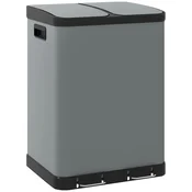 HOMCOM HOMCOM koš za smeti kovina, plastika 48,8D x 39,5Š x 67V cm sivo, (5000241898)