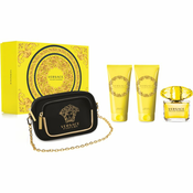 Versace Yellow Diamond darovni set toaletna voda 90 ml + losion za tijelo 100 ml + gel za tuširanje 100 ml + torbica za žene