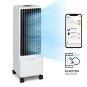 Klarstein Maxflow Smart, 3 u 1 rashladivac zraka, ventilator, ovlaživac zraka, 5 l, WiFi, daljinski upravljac, 2 × set za hladenje