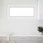 vidaXL Okno za klet RISOR Bela 120 x 60 cm PVC in steklo