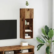 vidaXL Stenska TV omarica Star les 30,5 x 30 x 90 cm Konstruiran les