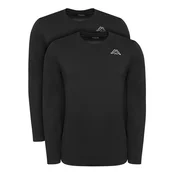 Kappa Set majica dugih rukava? Logo Saro 37216LW Crna Regular Fit