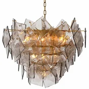 Casa Padrino Luxury Chandelier Antique Brass/Gray A� 80 cm - Luxury Quality