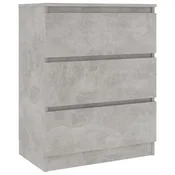 Vidaxl Komoda betonsko siva 60x35x76 cm konstruiran les