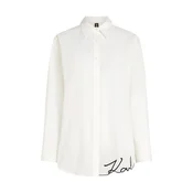 Karl Lagerfeld Bluza kremna/črna