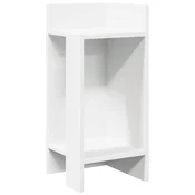 Vidaxl Stranska mizica s polico bela 25,5x27x60 cm