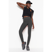 Trendyol Dark Anthracite Seamless/Seamless Full Length Knitted Sports Leggings