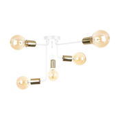 Ugradbeni luster NIXO 5xE27/60W/230V bijela/zlatna