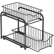 Kuhinjski organizator, 36x21x25-31cm, črna | SONGMICS