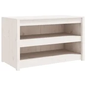 Vidaxl Zunanja kuhinjska omarica MEPPEL bela 106x55x64 cm trdna borovina