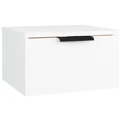 Vidaxl Stenska nočna omarica bela 34x30x20 cm