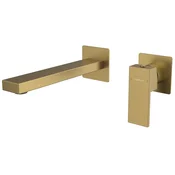 CUBEMIX concealed 2 hole washbasin mixer tap, gold matt - Zlata mat barva - Sapho - CUBEMIX - 72 - Medeninasti - Vzvod - Kvadratni - 199 - 14