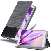 Cadorabo CADORABO Ohišje, združljiv s Huawei v sivi črni barvi - zaščitni pokrov z magnetnim zapiranjem, stoječo funkcijo in režo za kartico, (20574020)