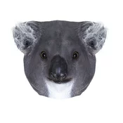 Korbi Profesionalna lateksna koala maska za zabave