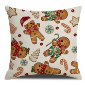 Božična prevleka za blazino GINGER PARADE 45x45 cm, bež