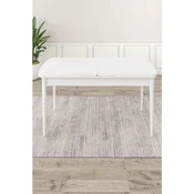 Hanah Home trpezarijski sto na razvlacenje Roz, 132 × 80 cm (razvucen 170 cm), bela ploca, bele noge
