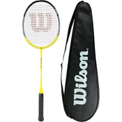 Nikcorp Badmintonski lopar Wilson Recon 90, Hot Melt Graphite, ofenzivna igra, elastičen okvir in nadzor udarca, z zaščitno torbico, grafitna barva