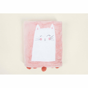 Ružicasta pamucna deka za bebe 75x120 cm Kitty – Mijolnir