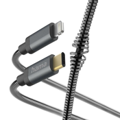 HAMA "Metal" kabel za punjenje, USB-C - Lightning, 1,5 m, metalni omotač, antracit