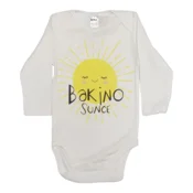KIKO CLUB Bodi za bebe dugih rukava Sunce, Beli