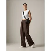 Sinsay - Wide leg pantalone sa modalom - tamno braon
