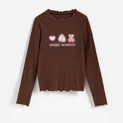 Reserved - Pamučna majica dugih rukava Pusheen
