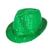 Party klobuk z zelenimi bleščicami