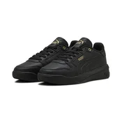 PUMA Court Bae Sneakers Women, Women, Black/Black/Gold, 37.5