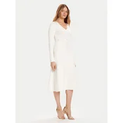 TWINSET Pletena obleka 252TP3271 Écru Regular Fit