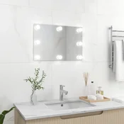 Vidaxl vidaXL Pravokotno stekleno stensko ogledalo z LED lučkami