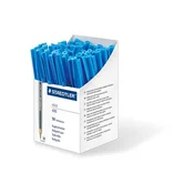 Kemični svinčnik, 0,3 mm, s pokrovčkom, STAEDTLER Stick 430 F, moder, 50 kosov