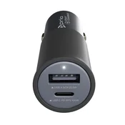 Avtomobilski polnilec za naprave s priključkom USB-C/USB-A, dvojni, 100W