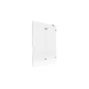 Mexen Lunar dvojna tuš stena, desna 120 x 150 cm, prozorna, krom - 897-120-100-01-00-P