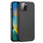 Dux Ducis Dux Ducis Grit usnjena torbica za iPhone 14 Plus elegantna torbica iz umetnega usnja (združljiva z MagSafe) črna