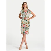 Swing Cocktail obleka 5AI20700 Pisana Regular Fit