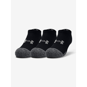 Carape za tenis Under Armour Youth HeatGear No Show Socks 3Pack - black/steel