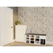 Set za hodnik Elbvelu 129 Bijela, Laminirani iveral, Podni