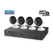 iGET Komplet kamer HOMEGUARD HGNVK85304 z napajanjem PoE, 8-kanalni NVR + 4x HGNVK930CAM FHD kamera