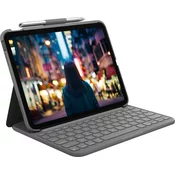 Logitech Slim Folio QWERTY Mednarodna angleška (ZDA) Bluetooth Siva