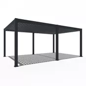 Bioklimatska pergola Antares — Samostoječa/4 x 6/Antracit/Električni motor in LED luči