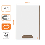 Nobo tablica magnetna, A4, bela, set 4 kom